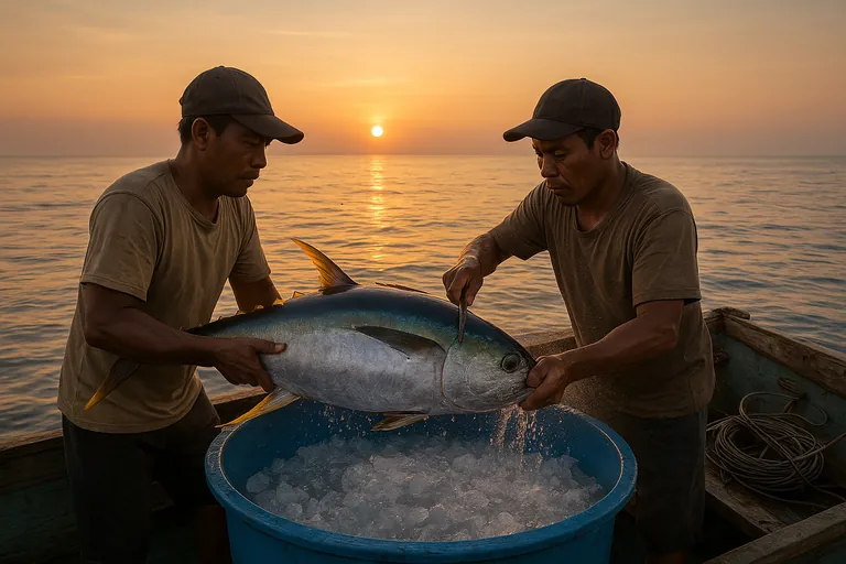 The 48–72-hour CO‑free yellowfin saku spec: how to keep Indonesian tuna market‑red without additives
