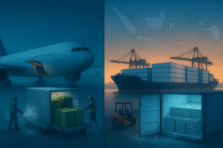Indonesian Vegetables Air vs Sea Freight: 2025 Cost Guide